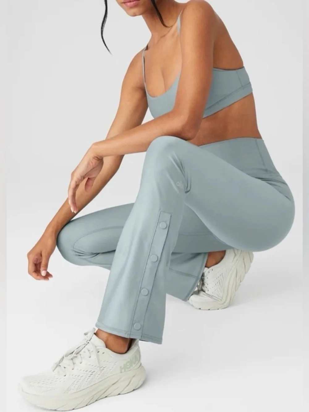 ALO Yoga Airlift Game Changer High Waist 7/8 Flare Leggings- Cosmic Grey/ Size M